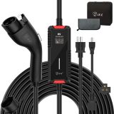 JX-E Level 1&2 EV Charger, Portable Level 2 Electric Vehicle Charger with 25FT Cable Home EV Charging Sation for All SAE J1772 EVs, NEMA 6-20 & NEMA 5-15 Plug, 16Amp, 110V-240V