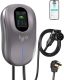 Level 2 EV Charger 48 Amp: 50a Level 2 Wall Connector for Home - 25ft Cable Outdoor Indoor EV Charger Level 2 - with5GWiFi Enabled Electric Car Charger 240V Electric Vehicle Charging Stations