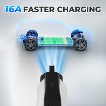 Portable EV Electric Vehicle Charger 16 Amp with 25 ft. Charging Cable NEMA 5-15 Plug Plug-in Home Electric Vehicle Charging Station for SAE J1772 Electric Vehicles