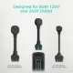 Portable Level 2 EV Charger 40 Amp/240V/9.6kW Electric Vehicle Charging Station with NEMA 5-15 and NEMA 14-50 Outlet, Indoor/Outdoor (40A)