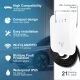 Level 2 EV Charger, 40 Amp 240V NEMA 14-50 Plug Electric Vehicle Smart Charger with 21 Ft Cable, UL Certified IC Card & WiFi App Control Portable EV Charger for Indoor Outdoor Charging Station