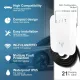 Level 2 EV Charger, 40 Amp 240V NEMA 14-50 Plug Electric Vehicle Smart Charger with 21 Ft Cable, UL Certified IC Card & WiFi App Control Portable EV Charger for Indoor Outdoor Charging Station
