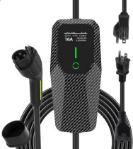Level 1-2 Electric Vehicle Charging Cable 3.6KW 16A EV Portable Charger 20ft Cable NEMA 6-20/5-15 Plug Current Adjustable EV & Plug-in Hybrid Car Charger for SAE_J1772