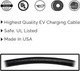 20ft 48amp J1772 EV Extension Cable, Made in USA - for Electric Vehicle Charging Stations, Carrying Bag, Ultra-Flex Cable, UL Listed Parts