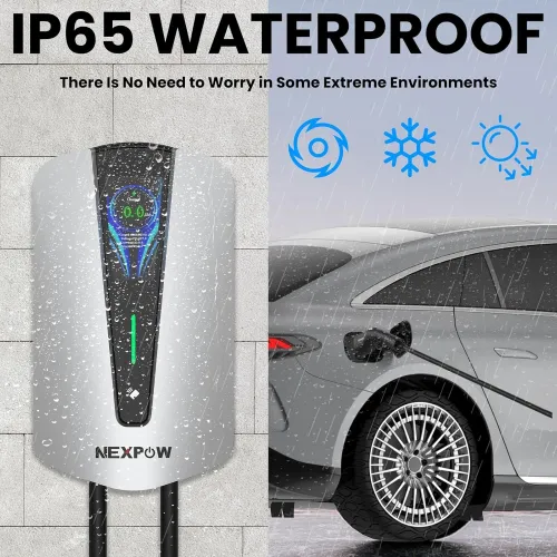NEXPOW Level 2 EV Charger, Max 48A Adjustable Current Electric Vehicle Charging Station, Suitable for All J1772 EV, with NEMA 14-50 Plug, 240V Smart Home EVSE with 25FT Cable and WiFi Enabled