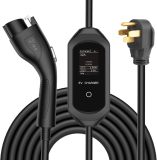 JX-E Level 2 EV Charger, Portable SAE J1772 Electric Vehicle Charger Plug-in Home Outdoor EV Charging Station with NEMA 14-50 Plug, Adjustable Current/Timing Delay, 32 Amp 240 Volt, 25FT