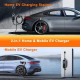 Level 2 EV Charger 40 Amp 110-240V 23ft Cable NEMA 14-50P, Mobile Portable Electric Vehicle Charger Plug-in Home EV Charging Station for SAE J1772 Evs Adjustable Current