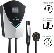 Lectron V-Box 48A Level 2 Tesla Charger - Tesla Home Charging Station with NEMA 14-50 Outlet/Hardwired - 11.5 kWh, 48A Max, 240V