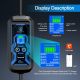 Level 2 Type 1 EV Charger Electric Vehicle Hybrid SAE J1772 Plug Adjust 32A,220V-240V, NEMA 14-50 Plug Max 9.6KW,Time Delay,Set Charging Time Connect to Phone Via Tuya App WiFi Enabled 16.4FT