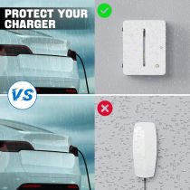 Charger Station Box Compatible with Tesla Gen 3 - Durable Outdoor Charging Mount Station - Weatherproof and Theftproof Home Accessory(101-W) White