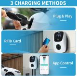 Level 2 EV Charger 240V/48A J1772 Electric Vehicle Charger NEMA 14-50 Plug Charging Station w/for Tesla Adapter w/App Control RFID Card WiFi 24Ft Cable Indoor/Outdoor Fast Charger