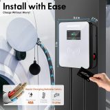 Level 2 EV Charger 48Amp, 240V,11.5KW 25 FT Electric Vehicle Charging Station with NEMA 14-50 Plug and SAE J1772 Smart APP,Scheduled Charging,Flexible 25-Foot Cable