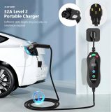 Level 2 Portable EV Charger, 32A Electric Vehicle Charging Station, Electric Car Charger with 21 ft Charging Cable NEMA 14-50P Plug, Home Electric Car Charger for SAE J1772, Adjustable Current