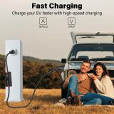 JX-E Level 1&2 EV Charger, Portable Level 2 Electric Vehicle Charger with 25FT Cable Home EV Charging Sation for All SAE J1772 EVs, NEMA 6-20 & NEMA 5-15 Plug, 16Amp, 110V-240V