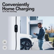 Level 2 EV Charger 40A 240V with J1772 NEMA 14-50P 9.6KW Wall Mounted Portable Electric Vehicle Charging Station with TSL High-end Adapter and 25ft Cable Adjustable Current Timing Delay