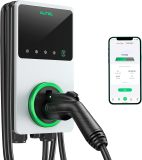 Autel Home Smart Electric Vehicle (EV) Charger up to 50Amp, 240V, Indoor/Outdoor Car Charging Station with Level 2, Wi-Fi and Bluetooth Enabled EVSE, 25-Foot Cable(Dark Gray)