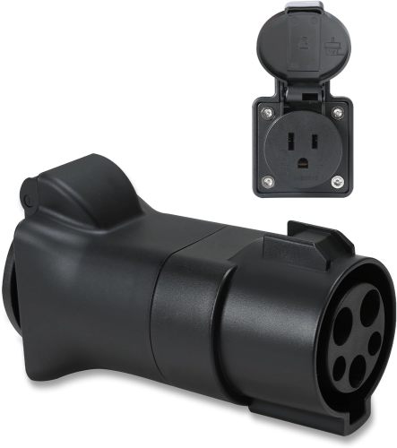 J1772 to Nema 5-15 Adapter, Portable EV Station Charging Adapter, EV Adapter Plug for E-Bike/Electric Skateboards/Mobility Scooter