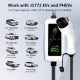 Podofo Portable EV Charger Level 1 16A for Home with 16.4 FT J1772 EV Charging Cable Indoor/Outdoor Electric Vehicle Car Fast Wall Charging Stations with NEMA 6-20 Plug 110V-240V