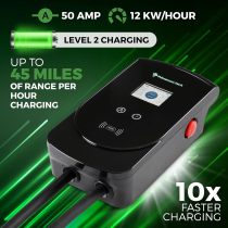 50 Amp - PRIMECOM.TECH Level-2 Smart Electric Vehicle Home Charging Station 220 Volt for Tesla and All EV Brands 30' Feet Length (30 Feet, Hardwire)