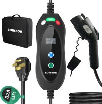 Level 2 Portable EV Charger, 32A Electric Vehicle Charging Station, Electric Car Charger with 21 ft Charging Cable NEMA 14-50P Plug, Home Electric Car Charger for SAE J1772, Adjustable Current