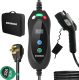 Level 2 Portable EV Charger, 32A Electric Vehicle Charging Station, Electric Car Charger with 21 ft Charging Cable NEMA 14-50P Plug, Home Electric Car Charger for SAE J1772, Adjustable Current