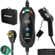 Level 2 Portable EV Charger, 32A Electric Vehicle Charging Station, Electric Car Charger with 21 ft Charging Cable NEMA 14-50P Plug, Home Electric Car Charger for SAE J1772, Adjustable Current