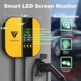 CLEESINK Level 2 EV Charger, 40A 240V Indoor/Outdoor Electric Vehicle Charging Station, NEMA 14-50, 23ft Cable UL Listed Home Electric Car Universal Wall Charger EVSE, Settable Amps & Time, Yellow