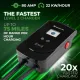 PRIMECOM 80 Amp 20X Faster 22KW 220Volt Level-2 18ft to 50ft Cord Lengths Smart Electric Vehicle EV Charging Station Ford Transit F-150 Lightning Lucid Air Polestar TeslaXS Taycan (18 Feet)