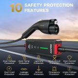 AVAPOW Level 2 EV Charger, Up to 40amp (240V) with App Control, 25ft Portable Electric Vehicle Charging, Set Current, Delay Charging, NEMA 14-50 Plug, Electric Car Charger Fit for J1772 EVs