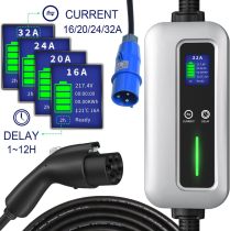 32A Level 2 EV Charger GBT Plug Proable Car Charger with CEE Plug Electric Vehicle Charging Station Fast Charing Cable Connector