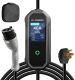 Level 2 EV Charger 40 Amp 110-240V 23ft Cable NEMA 14-50P, Mobile Portable Electric Vehicle Charger Plug-in Home EV Charging Station for SAE J1772 Evs Adjustable Current