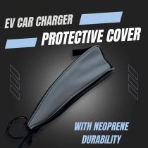EV Charger Holder + Cover | Accessory for Electric Vehicle Charging Stations | Electric Vehicle Charging Equipment | Electric Vehicle Charging Station Accessories (Curved)