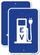 (2 Pack) Ev Electric Vehicle Charging Station | 12  X 18  Heavy-Gauge Aluminum Sign | Rust Free Aluminum, Weather Resistant, Waterproof, Fade Resistant, 2 Pre-drilled Holes