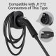 Tera EV Charger Holder for SAE J1772 Charger Electric Car Wall Mount Connector Charging Cable Holder Organizer All Weather Electric Vehicle Charging Station Accessories Black C01