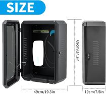 Charger Station Protection Box for Tesla,Fits Most EV Car Charger Including Tesla Waterproof and dustproof Indoor/Outdoor Wall-Mounted Charging Station Box Black
