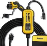 DEWALT Level 1 & 2 Portable Electric Vehicle (EV) Charger, 16 Amps, 120-240V, CSA Certified Indoor/Outdoor, NEMA 6-20 with 5-15 Adapter Included, 25 ft. Cable, 2024 Model