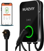 Level 2 EV Charger for Home - NURZVIY 40 Amp Plug-in Electric Vehicle Charging Station with WiFi/Bluetooth, NEMA 14-50 EVSE, 90~260V, Plug and Play Convenience