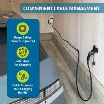 EV Charging Cable Management Kit, Ceiling and Wall Mount EV Cable Holder, for Level 2 Chargers, Organize Your EV Charge Cable and Improve Electric Vehicle Charging at Home