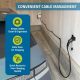 EV Charging Cable Management Kit, Ceiling and Wall Mount EV Cable Holder, for Level 2 Chargers, Organize Your EV Charge Cable and Improve Electric Vehicle Charging at Home
