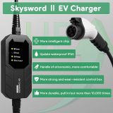 Skysword Level 2 EV Charger, 240V 16A 25FT Portable EVSE, NEMA 14-50 Plug Electric Vehicle Charging Station
