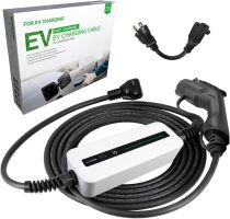 Morec EV Charger 16A 3.68KW NEMA6-20 Plug with Adapter for NEMA 5-15, 100V-240V 20ft (6m) Level 1 Level 2 Electric Vehicle charging cable Compatible with All EV Cars