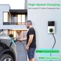 Autel Home Smart Electric Vehicle (EV) Charger up to 50Amp, 240V, Indoor/Outdoor Car Charging Station with Level 2, Wi-Fi and Bluetooth Enabled EVSE, 25-Foot Cable(Dark Gray)