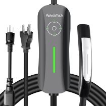 Level 1+2 Tesla EV Charger,16 Amp 120V /240V,Adjustable Plug-in Electric Vehicle Charging Station with 21FT Cable NEMA 6-20 Plug NEMA 5-15 Adapter, Compatible with All Tesla Models X/Y/3/S