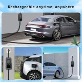 Level 2 EV Charger, 40 Amp, Portable Charger for Home and SAE-J1772, 25ft Cable, 240V, Charging Stations with LED Display, NEMA14-50 Plug Adapter, Current Adjustable. (Tesla Need Adapter)