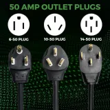 50 Amp - PRIMECOM.TECH Level-2 Smart Electric Vehicle Home Charging Station 220 Volt for Tesla and All EV Brands 30' Feet Length (30 Feet, Hardwire)