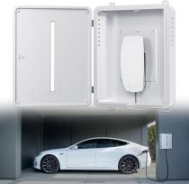 Charger Station Box Compatible with Tesla Gen 3 - Durable Outdoor Charging Mount Station - Weatherproof and Theftproof Home Accessory(101-W) White