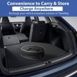 CARSTY Level 1+2 EV Charger (110-240V,16A,21ft) NEMA 6-20 Plug EV Charging Cable Portable EVSE SAE J1772 Plug Home Electric Vehicle Charging Station, Compatible with Most Electric Vehicle Cars