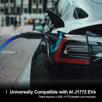 Level 2 Portable EV Charger, 16 to 40 Amp, 240 Volt, 25ft Cable, Portable EV Charging Cable Faster Charging Station, Electric Vehicle Charger Compatible with All EV Cars NEMA 14-50