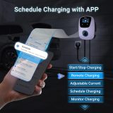 Tera Electric Vehicle Charger for Tesla: J1772 EVs ETL Certified Level 2 48 40 Amp 240 Volt Tesla Home EVSE with Manual Setting Amps Schedule on Unit NEMA 14-50 25 FT Cable Pink