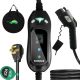 Electric Vehicle Charger, 40A Level 2 EV Charger, EV Portable Charger, Plug-in EV Charging Station with NEMA 14-50 Plug, 21FT Cable Works with J1772 EV and Hybrid Vehicles for Home and Outdoor